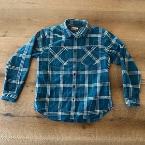 Mountain Khakis Flannel Shirt, Blue/White (Sz Lrg)